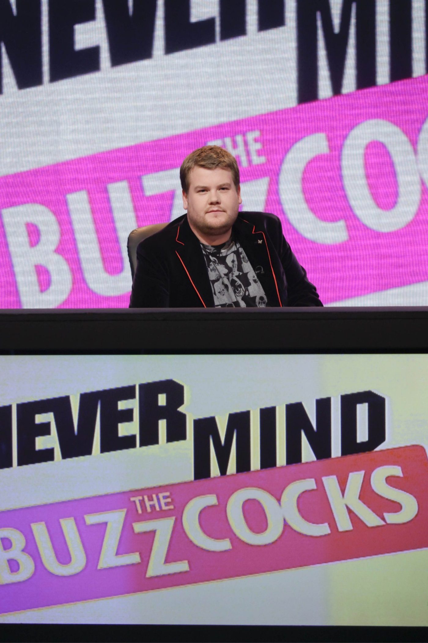 Editorial use only Mandatory Credit: Photo by Brian J Ritchie/Talkback Thames/Shutterstock (1009350ap) James Corden 'Never Mind the Buzzcocks' TV Programme, London, Britain. - Sep 2009